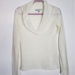 Old Navy Cream Long Sleeve Tight Knit Cowlneck Women's Sweater Size S